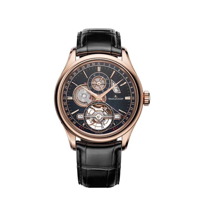 Master Grande Tradition Tourbillon Jumping Date超卓傳統大師系列陀飛輪瞬跳日期腕錶，搭載978型自動上鍊機械機芯，陀飛輪與瞬跳日期顯示，18K玫瑰金錶殼，時間顯示，錶徑42mm，限量100只。（Jaeger-LeCoultre提供）
