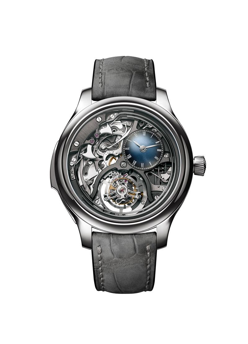 勇創者三問報時圓柱陀飛輪鏤空腕錶。（H. Moser & Cie.提供）