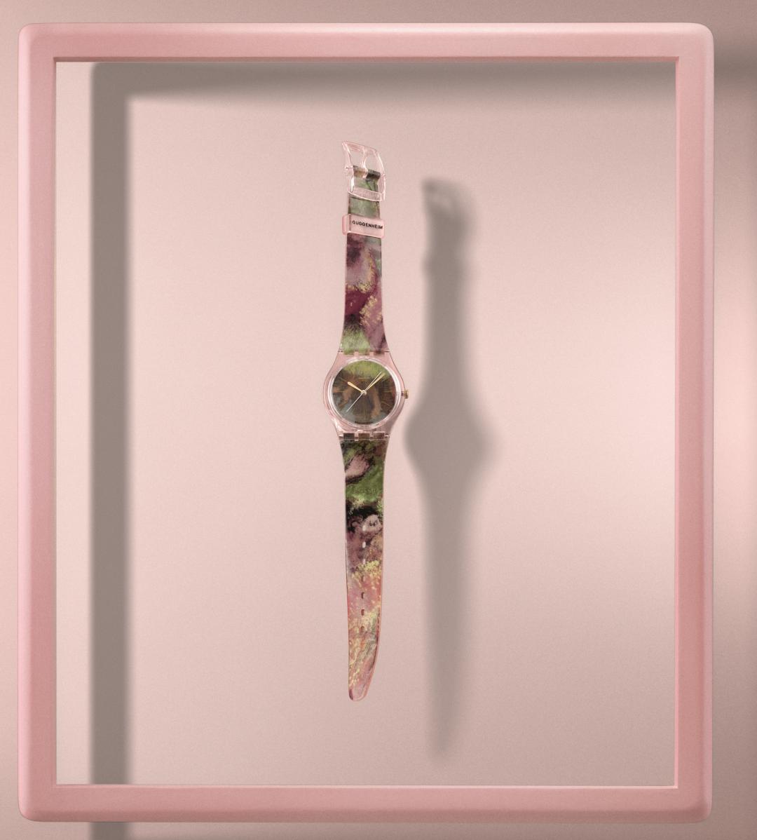 DEGAS’S DANCERS腕錶，源自竇加畫作《Dancers in Green and Yellow》（1903年）錶盤聚焦於芭蕾舞者足部的姿態，錶帶則描繪舞者的輕盈形態和飄動的紗裙，展現竇加對動態的精湛掌握。