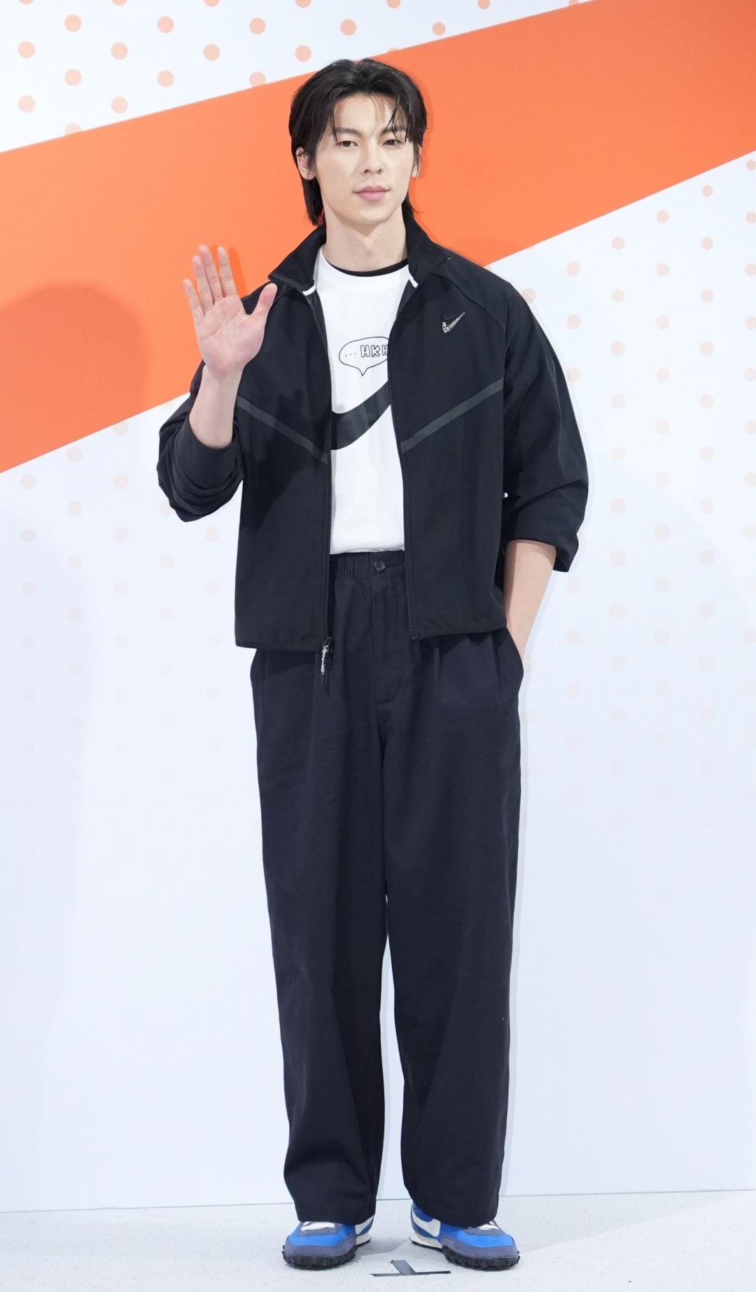 許光漢出席Nike活動，親自說明烏龍戀情。(記者潘少棠攝)