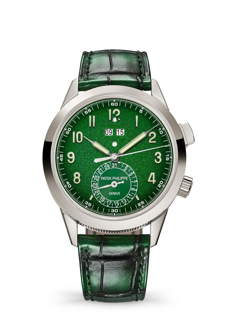 5322G-010鬧鐘腕錶，搭載AL 30-660 S C自動上鍊機芯，18K白金錶殼，錶徑42mm，8,765,000元。（Patek Philippe提供）