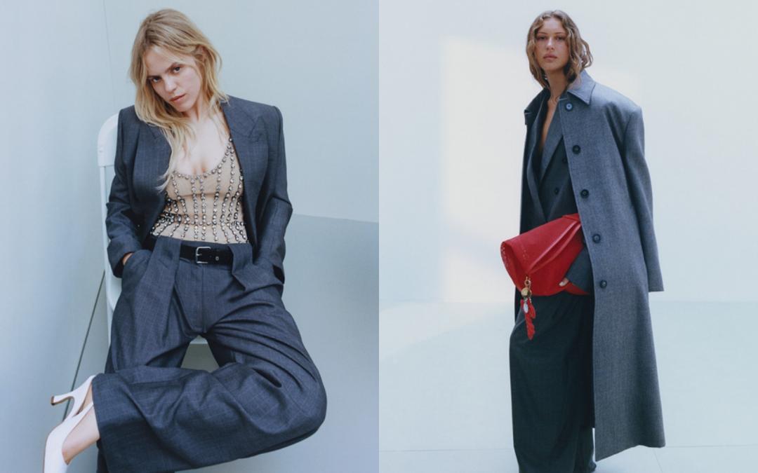 Stella McCartney向來熱愛中性帥氣風格，聯名系列包含多款中性風格正裝單品。