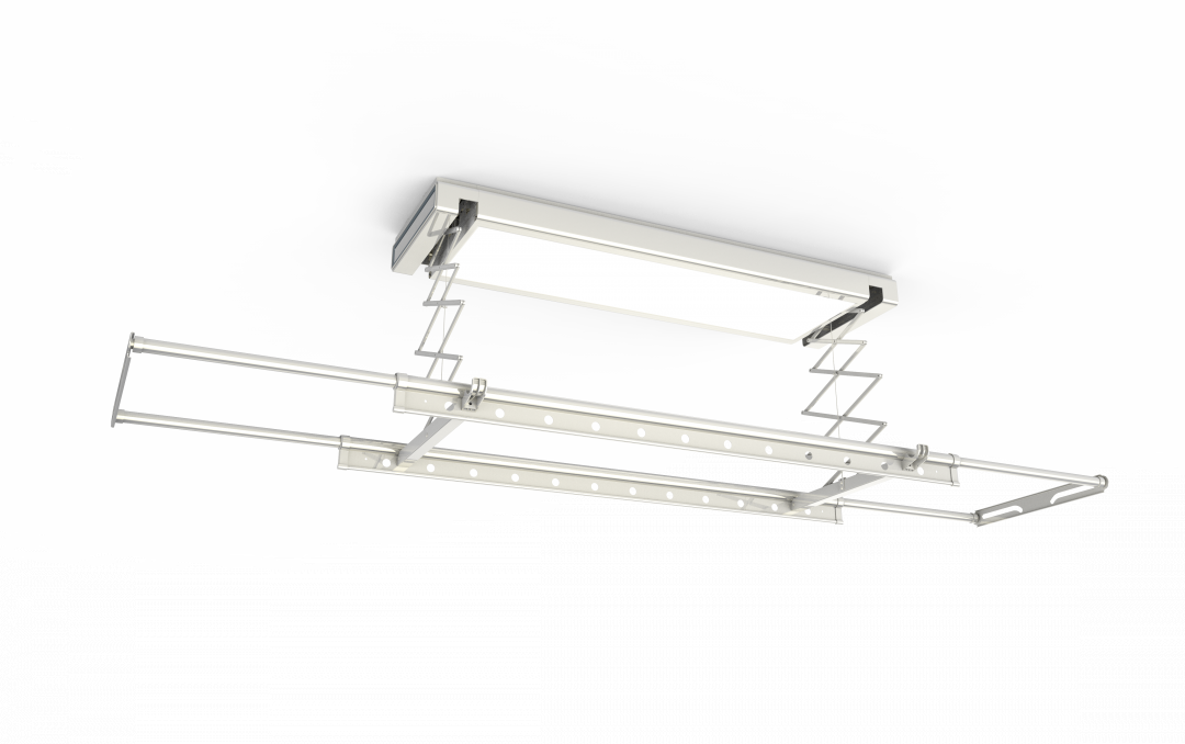 特力屋鋁合金電動升降曬衣架110cm，特價9,900元。