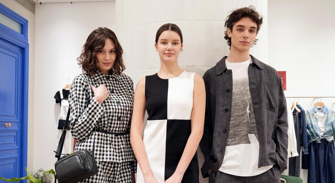 agnès b.漢神洲際概念店開幕，同步舉辦春夏男女裝動態發表，以沈浸式氛圍勾勒法式生活風格。