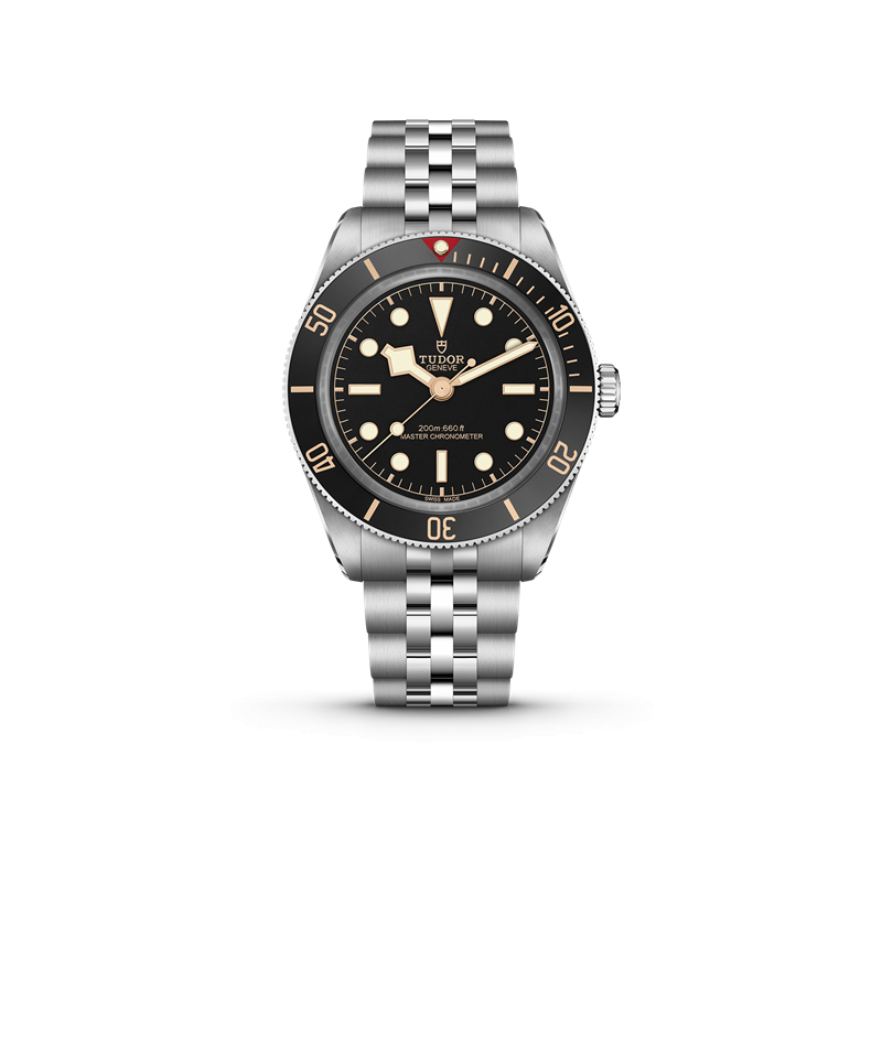 Black Bay 58自動上鍊腕錶，搭載MT5400-U自動上鍊機芯，316L不鏽鋼，黑色陽極氧化鋁單向旋轉外圈，時間顯示，錶徑39mm，防水深度200米，約160,000元。（Tudor提供）