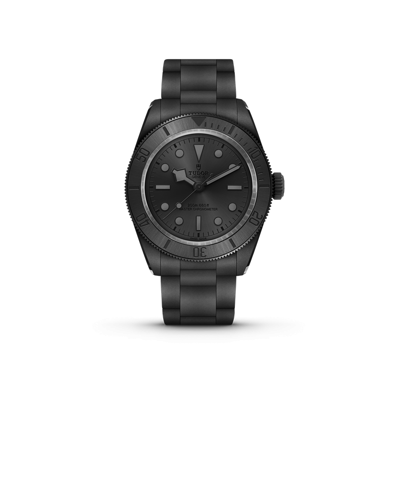 Black Bay Ceramic自動上鍊腕錶，搭載MT5602-U自動上鍊機芯，黑色陶瓷，黑色PVD不鏽鋼單向旋轉外圈，時間顯示，錶徑41mm，防水深度200米，約232,500元。（Tudor提供）