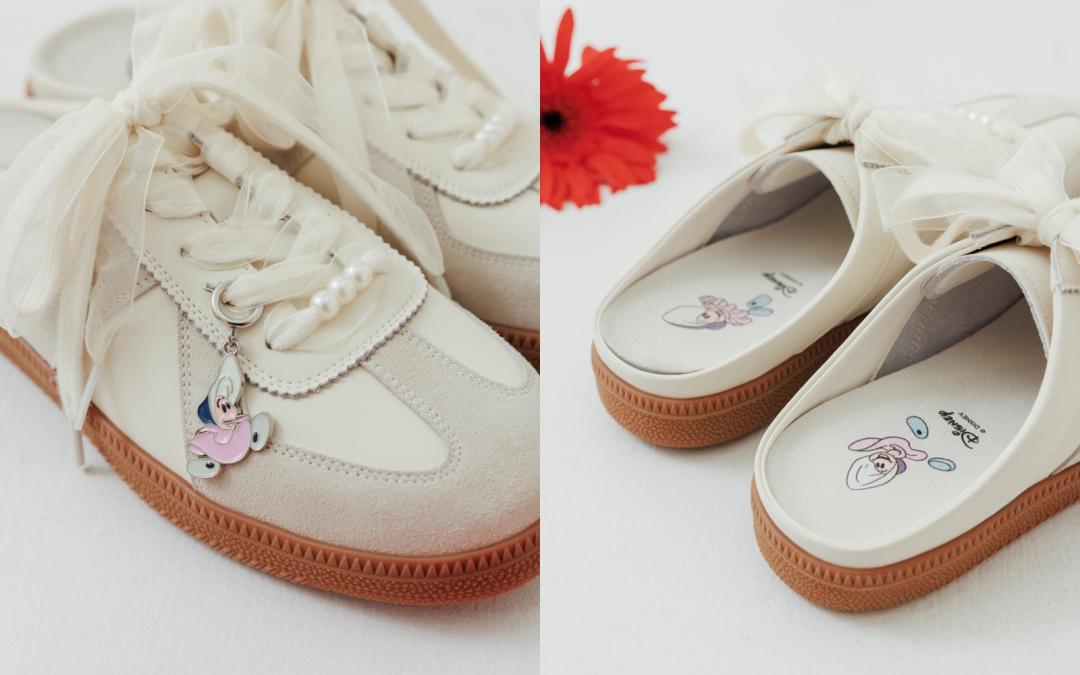 牡蠣寶寶款真皮德訓穆勒鞋，售價NT$1,880元；牡蠣寶寶小掛飾真皮德訓鞋，售價NT$1,880元。