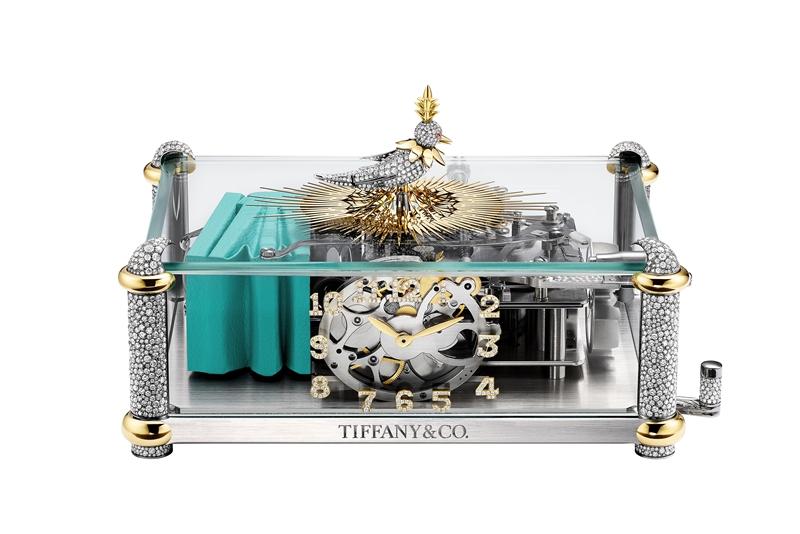 最新推出Time Objects系列「Singing Bird on a Clock」座鐘。（Tiffany & Co.提供）