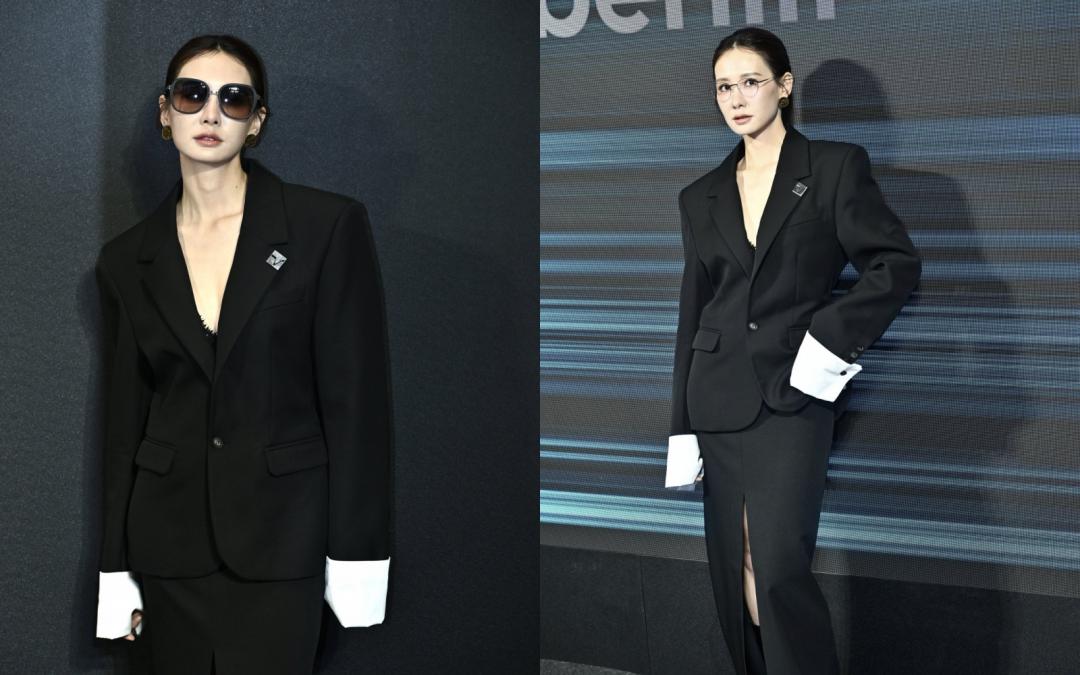 安心亞特別喜歡ic! berlin的金屬質感，讚線條俐落，戴上輕鬆呈現低調有型的風格。（圖／記者陳奕全攝）