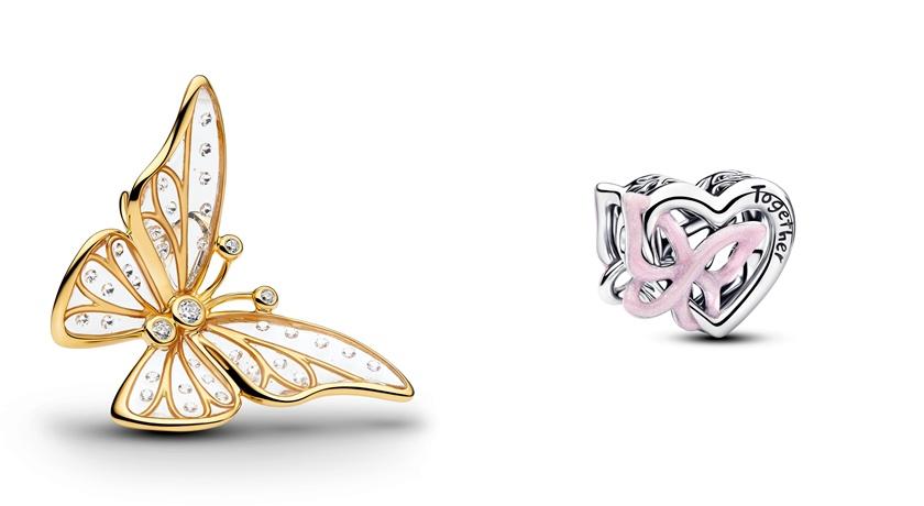 特大蝴蝶鏤空串飾4,080元、心織蝶舞串飾1,280元。