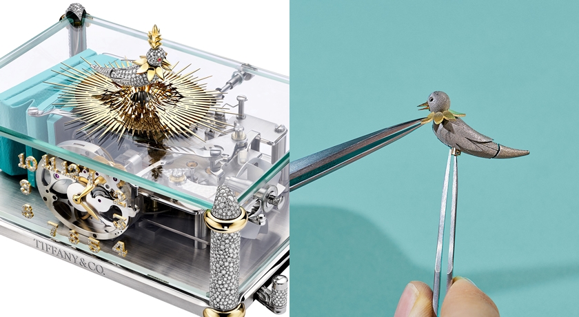 Tiffany把時間變成會唱歌的藝術品！Singing Bird石上鳥座鐘登場