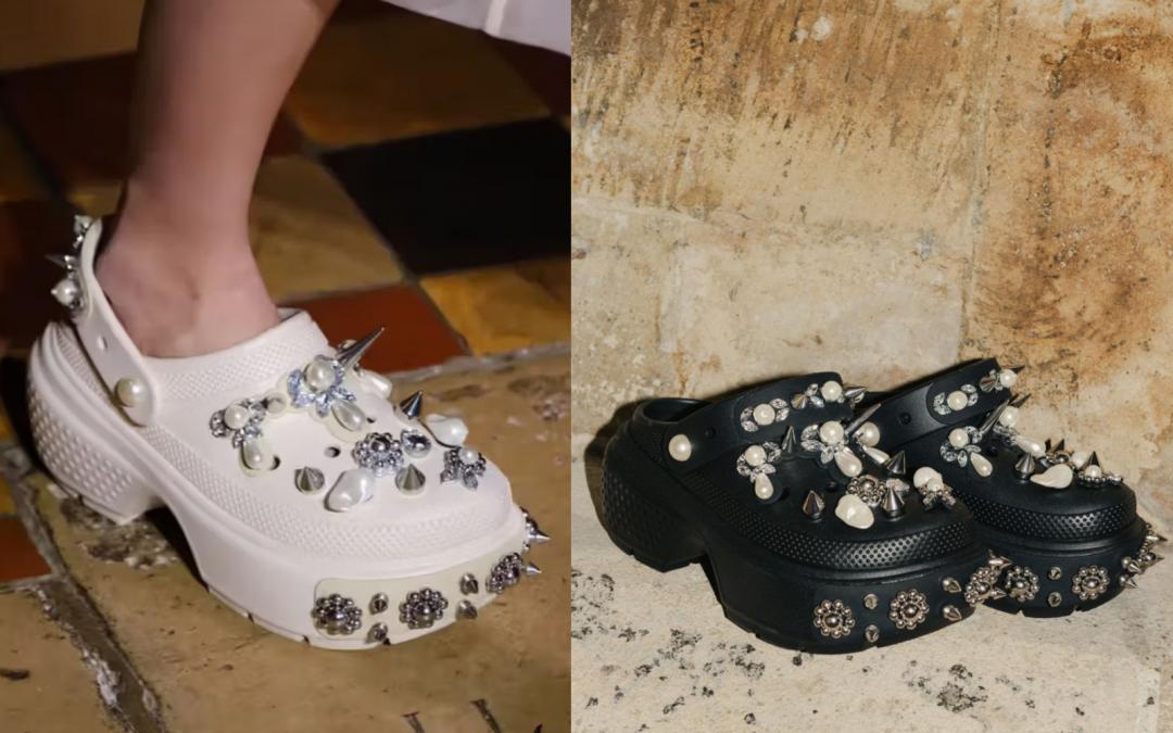 Simone RochaＸCrocs聯名系列厚底洞洞鞋。