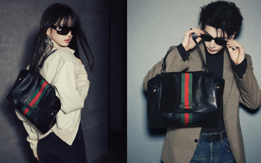 張凌赫、田曦薇應GUCCI之邀，演繹本季重點包款Paparazzo。