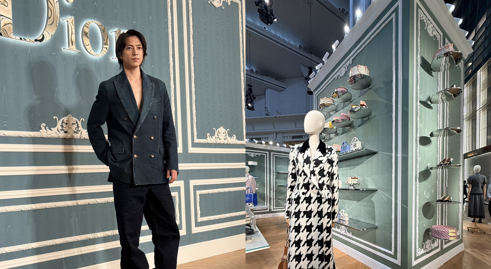 山下智久現身101披Dior丹寧西裝帥度升級！中文親切問好掀現場尖叫聲