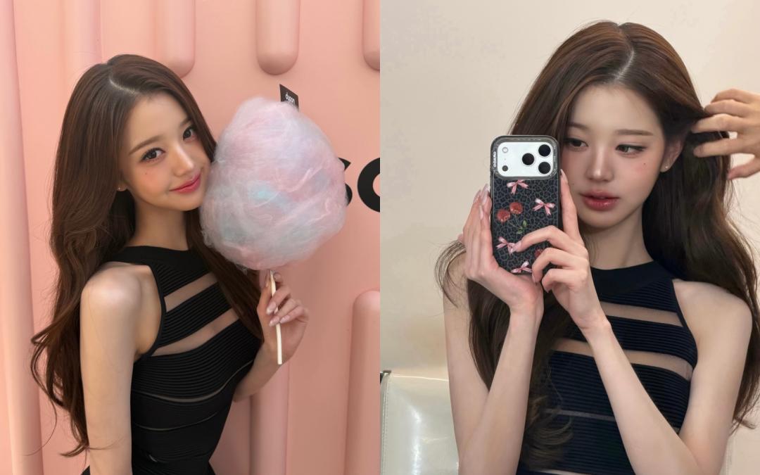 上身設計視覺張力超強，條紋鏤空與服貼面料的組合，完美呈現凹凸有致的曲線魅力。