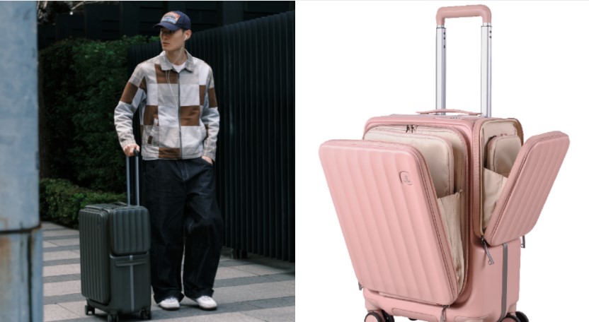 CROWN全新行李箱收納有序便利出遊 業界首創磁吸側袋設計 前開式結構取物快速不忙亂