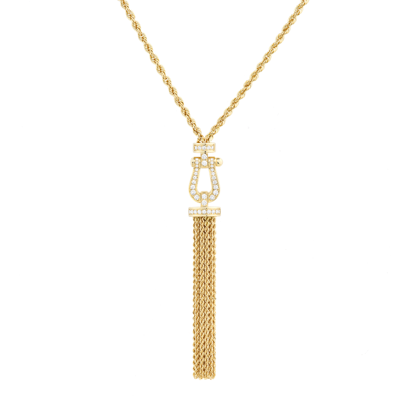 FRED Force 10 系列 Pompon 18K黃金鑽石長項鍊。（FRED提供）