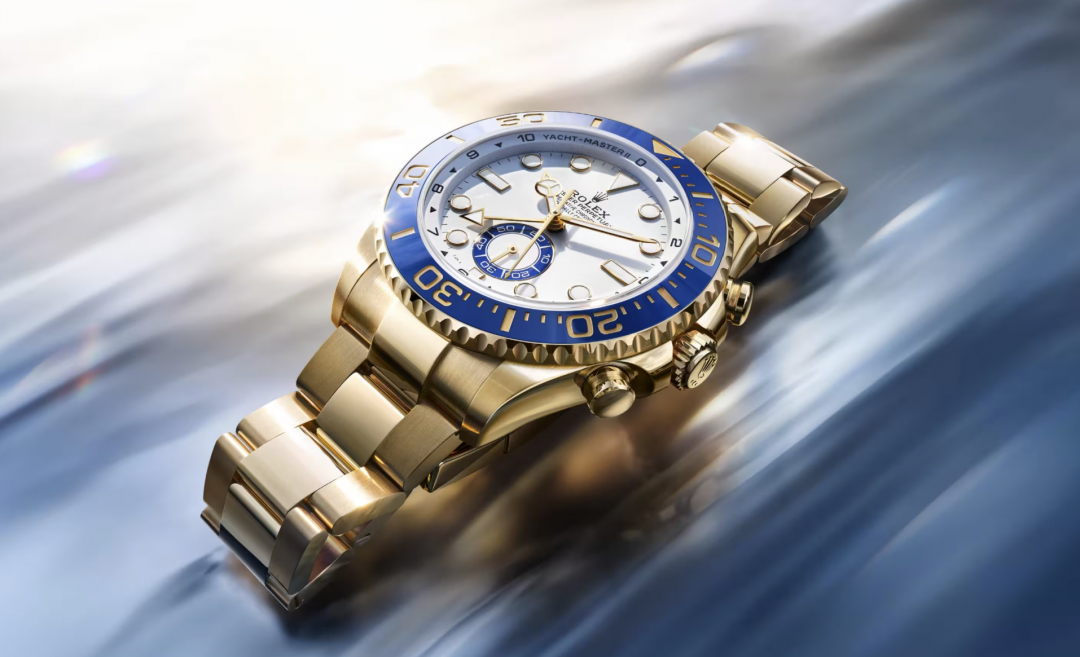 勞力士 OYSTER PERPETUAL YACHT-MASTER II，18K黃金款，1,958,500元。(Rolex提供，以下同)