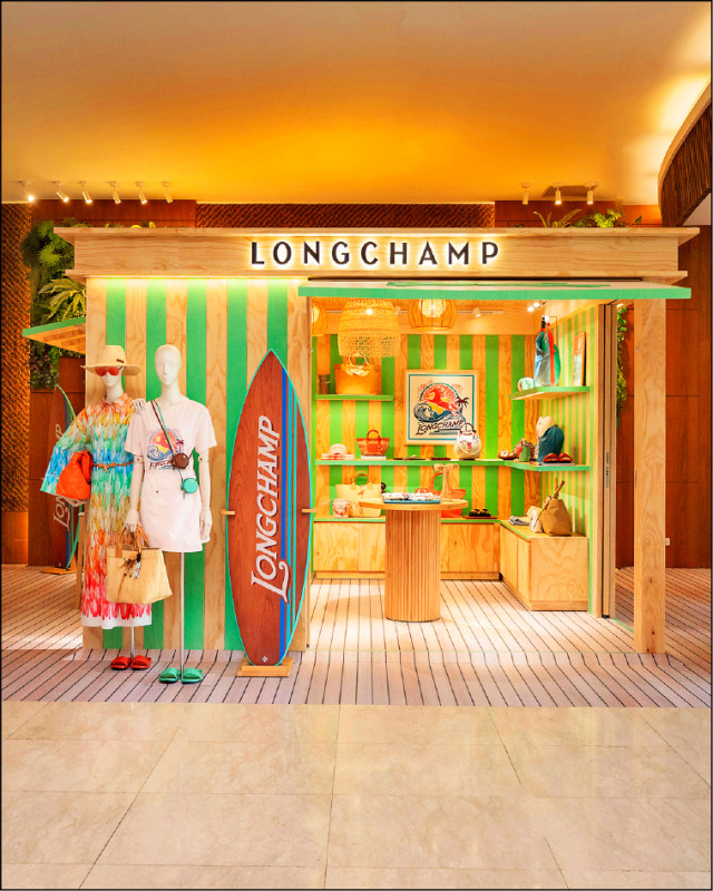 Longchamp夏日快閃店今（8）日起至6月14日於墾丁凱撒飯店限時開設。