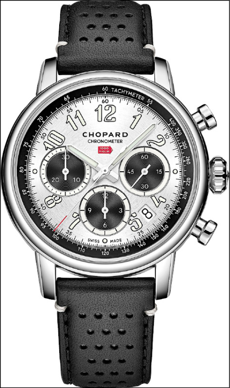 Chopard Mille Miglia「Nero Corsa」車賽黑色計時腕錶，錶徑40.5mm，369,000元。