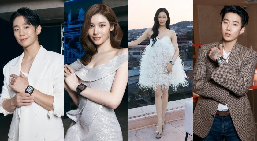 SANA甜美撞上Tiffany仙氣！泰格豪雅派對丁海寅、朴宰範比帥