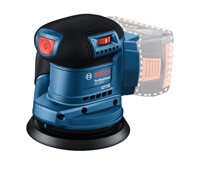 BOSCH 18V免碳刷偏心砂磨機GEX 185-LI，特價3,990元。