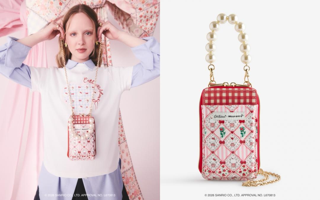 以格紋元素表達拼布風格的Hello Kitty Patchwork主題印花。