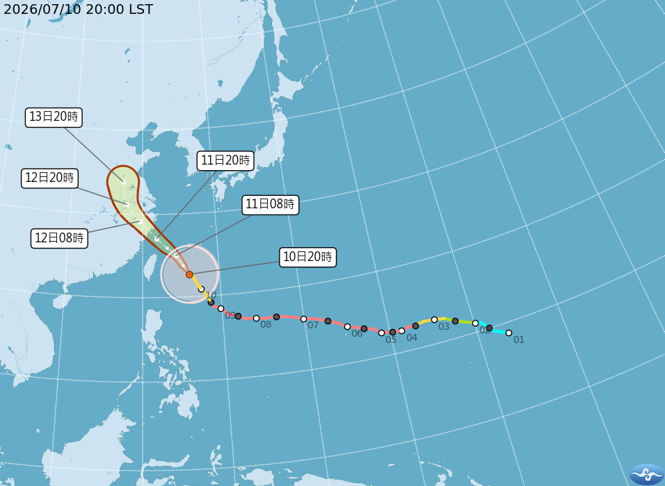 巴威颱風將於凌晨正式登陸，隨著颱風逐步逼近台灣，風雨已越來越顯著。