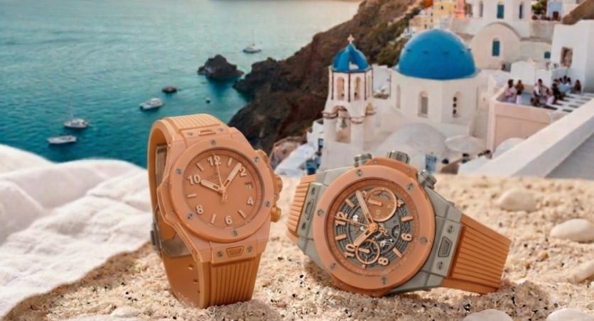 HUBLOT定格聖托里尼夕陽餘暉 Big Bang暮光橙陶瓷錶浪漫一夏 全新尺寸貼合女性纖細手腕