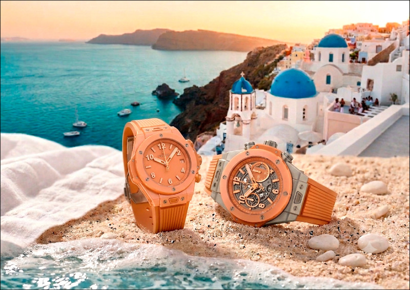 HUBLOT宇舶錶以希臘聖托裏尼夕陽景色為靈感，推出Big Bang暮光橙系列兩款新作。