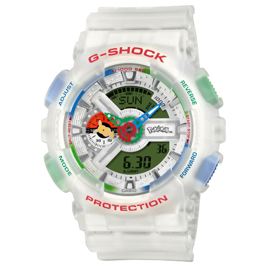G-SHOCK攜手寶可夢推出聯名錶款GA-110PKM，7,000元。(G-SHOCK提供，以下同)