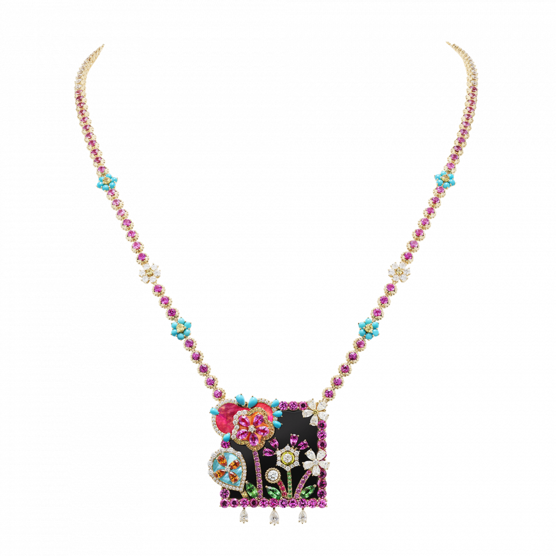 Dior Diorissima Jardin Pop彩寶項鍊。