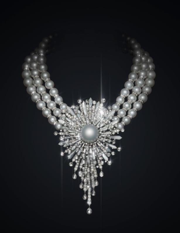 MIKIMOTO L'éclat Originel項鍊，凝鍊光芒綻放的瞬間，於頸間映現優雅光採。