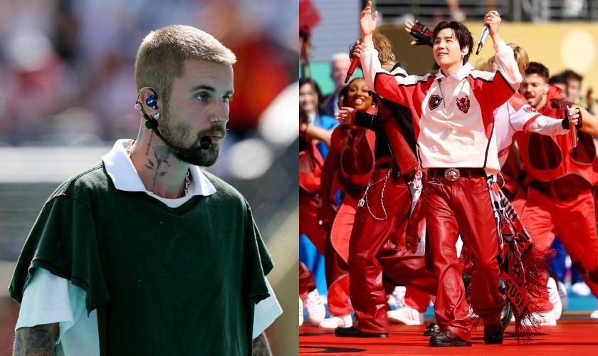 BTS合體炸裂世界盃中場秀、足球元素穿上身!小賈斯汀木吉他獻唱成反差 BTS合體炸裂世界盃中場秀、足球元素穿上身!小賈斯汀木吉他獻唱成反差