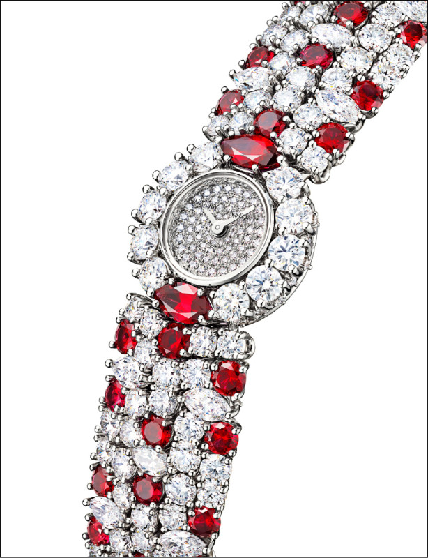 海瑞溫斯頓「Talk to Me, Harry Winston」頂級珠寶腕錶紅寶石款。