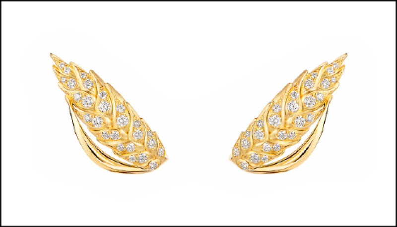 L'Épi de Blé de Chaumet 18K黃金耳環，約476,000元。