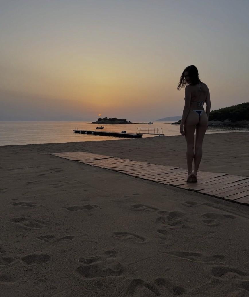 海莉以一系列夏日生活照記錄近況，展現自在愜意的度假時光。（翻攝自instagram）