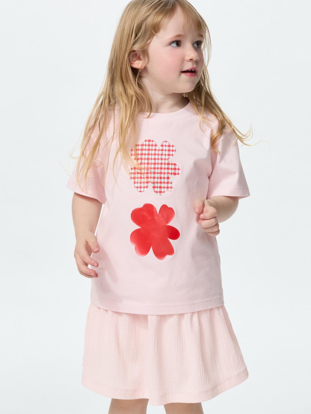 UNIQLO and Cecilie Bahnsen女童短袖印花T恤，售價NT$390元，衝擊價格NT$190元。