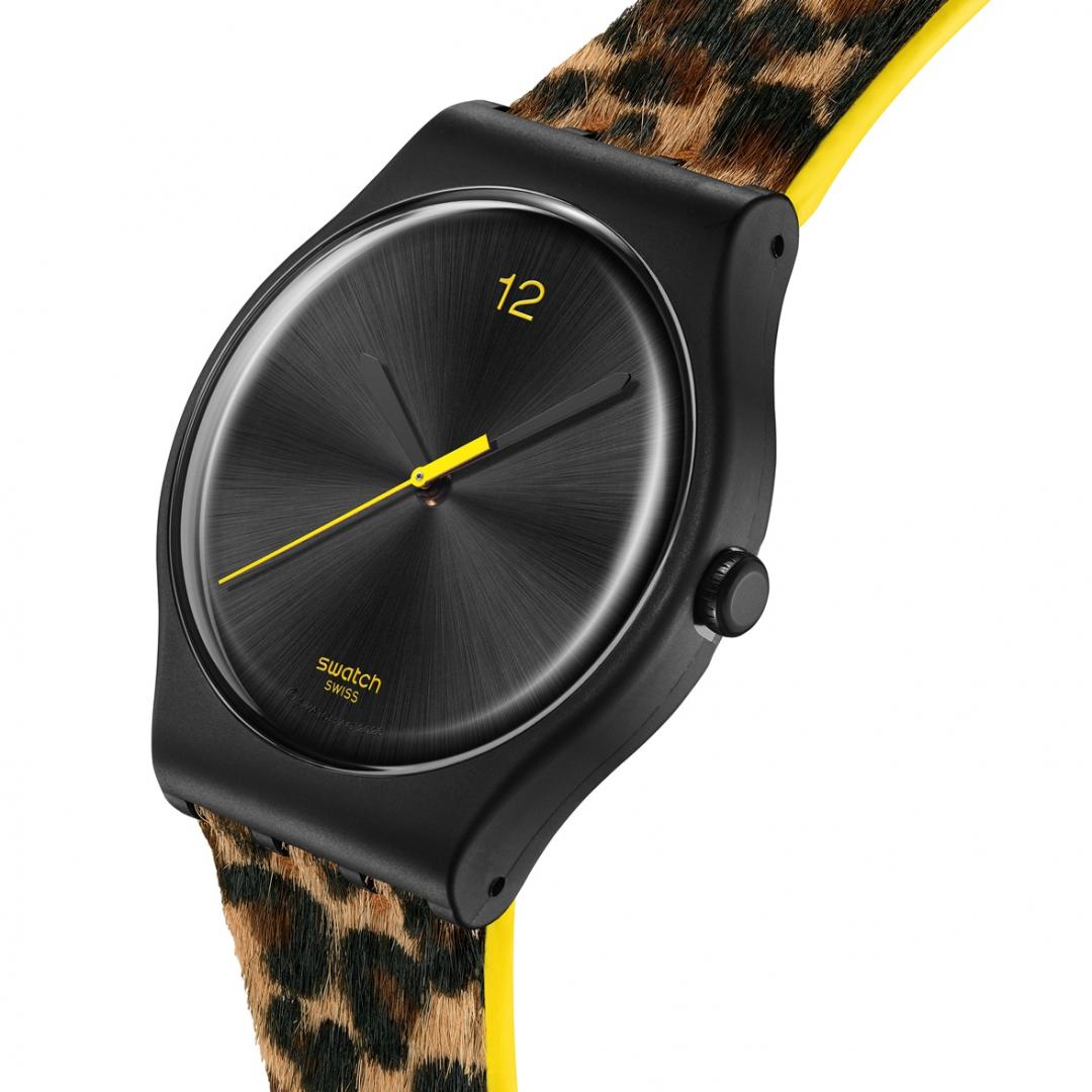 Swatch限量版「LOCARNO79 PAY」腕錶，4,150元。