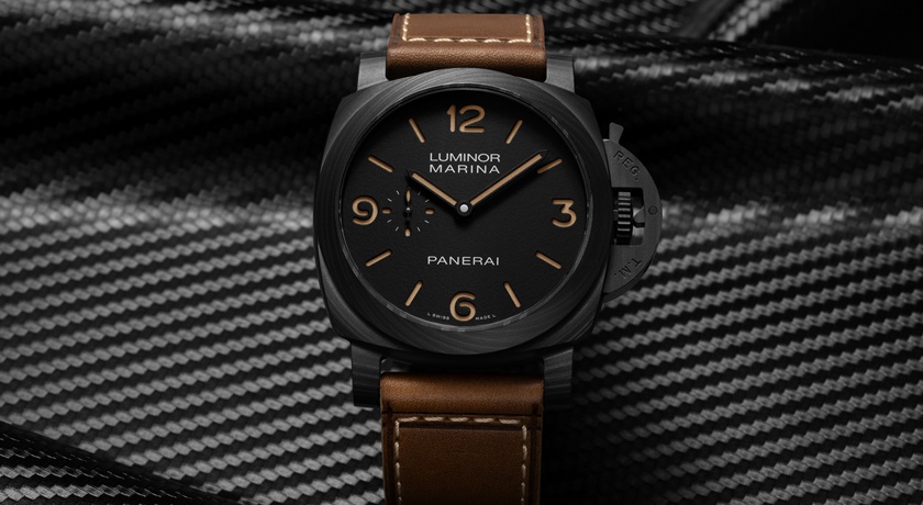 沛納海Luminor Marina碳纖維新作登場！無日期三明治錶盤 紋路獨一無二