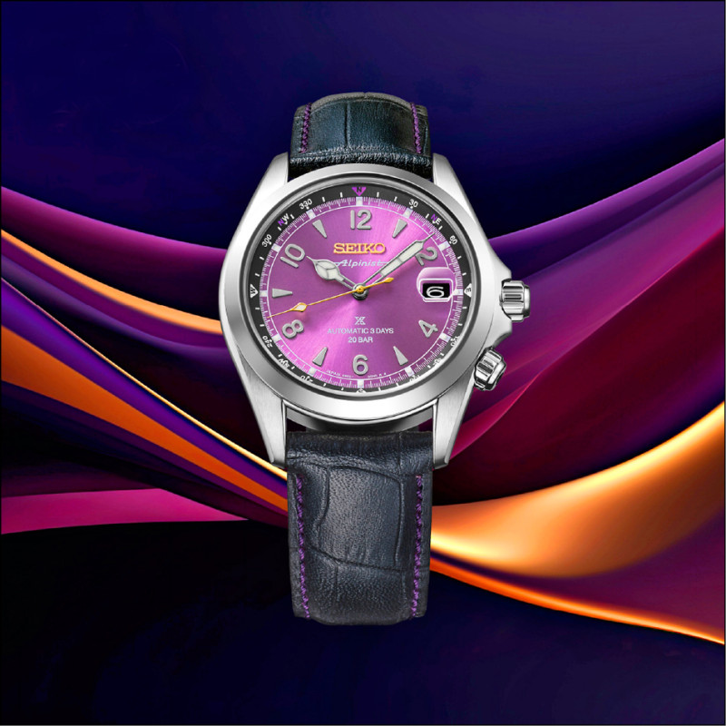SEIKO全新Prospex Alpinist腕錶以1959年的初代SEIKO Laurel Alpinist為靈感，重新演繹12點鐘位置SEIKO標誌下方「Alpinist」字樣，向原創設計致敬。全球限量7,000只，每只31,000元。