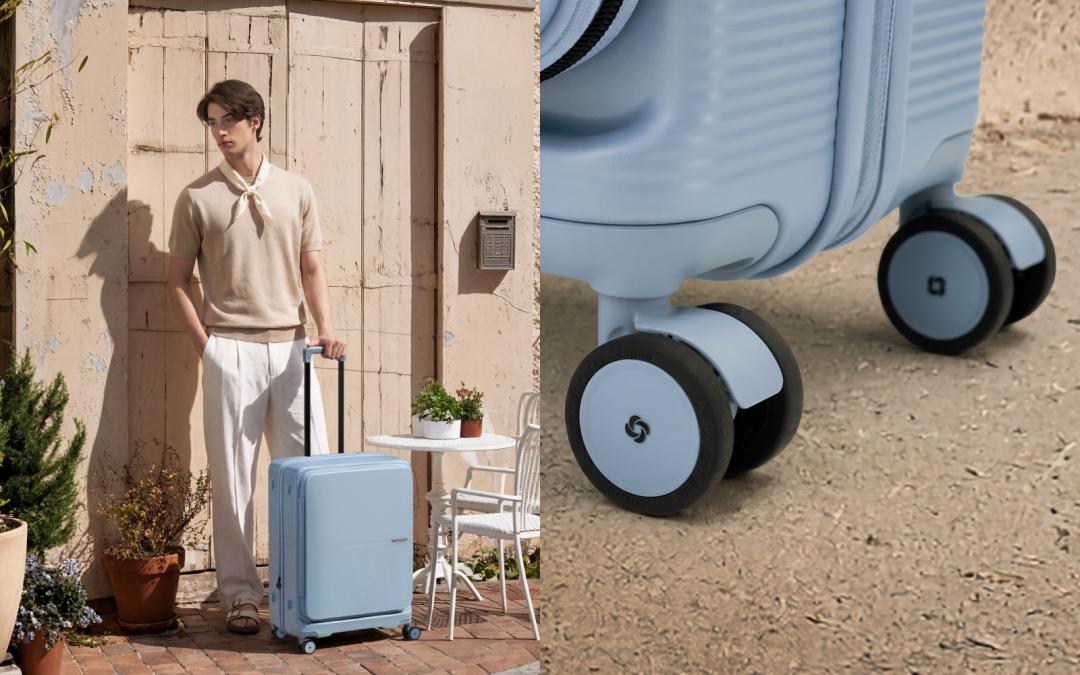 升級版FLATFORM煞車款搭載日本Hinomoto Easy Brake™煞車系統，一鍵即可鎖定前輪，在月台、斜坡時，不怕行李箱滑動，能輕鬆兼顧安全性。