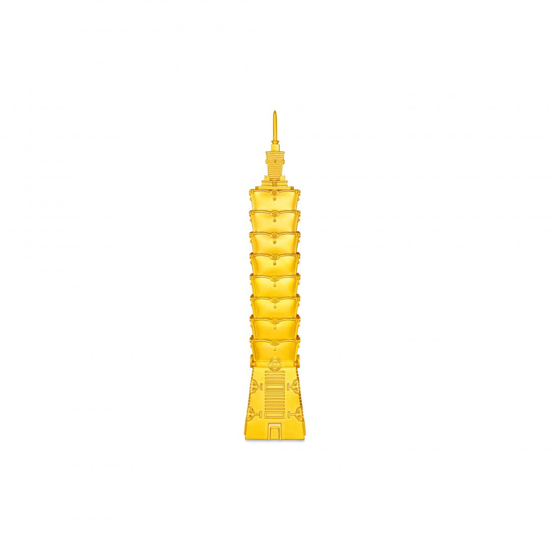 台北101黃金擺件，黃金總重約195g ，1,730,000元。(周大幅提供，以下同)