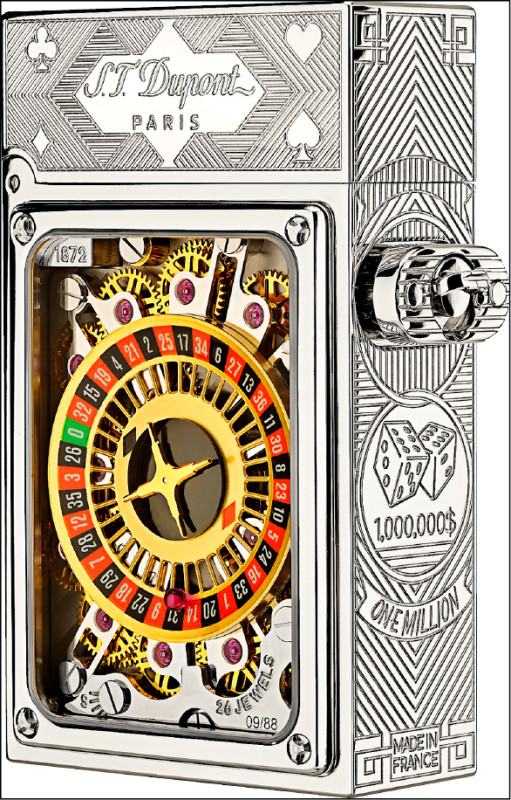 S.T.Dupont Casino Complication打火機，限量88件，每件1,950,000元。