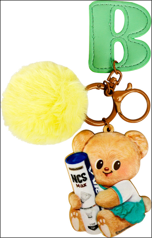 VICTOR×Butterbear聯名系列吊飾，220元。
