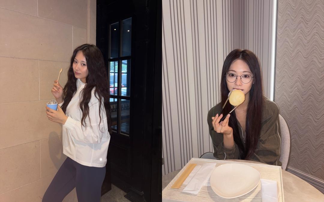 難得放暑假，子瑜也趁機品嚐許多美食，享受不用過於認真飲控的日常。