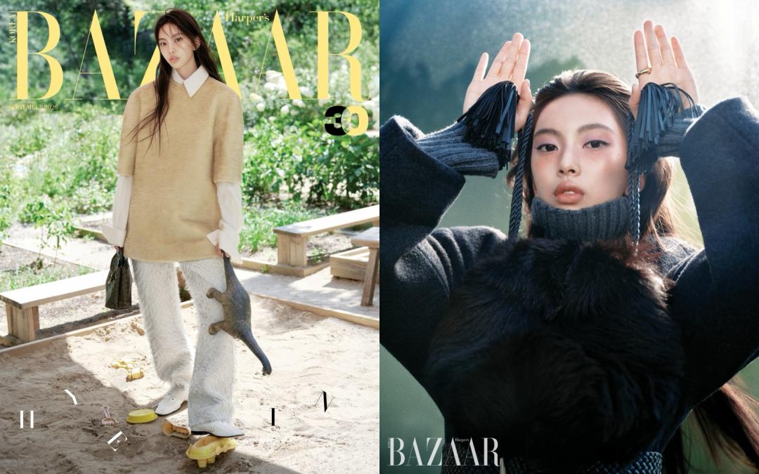 Hyein這回以全套BV造型登上南韓《Harper's BAZAAR》「金九」封面。