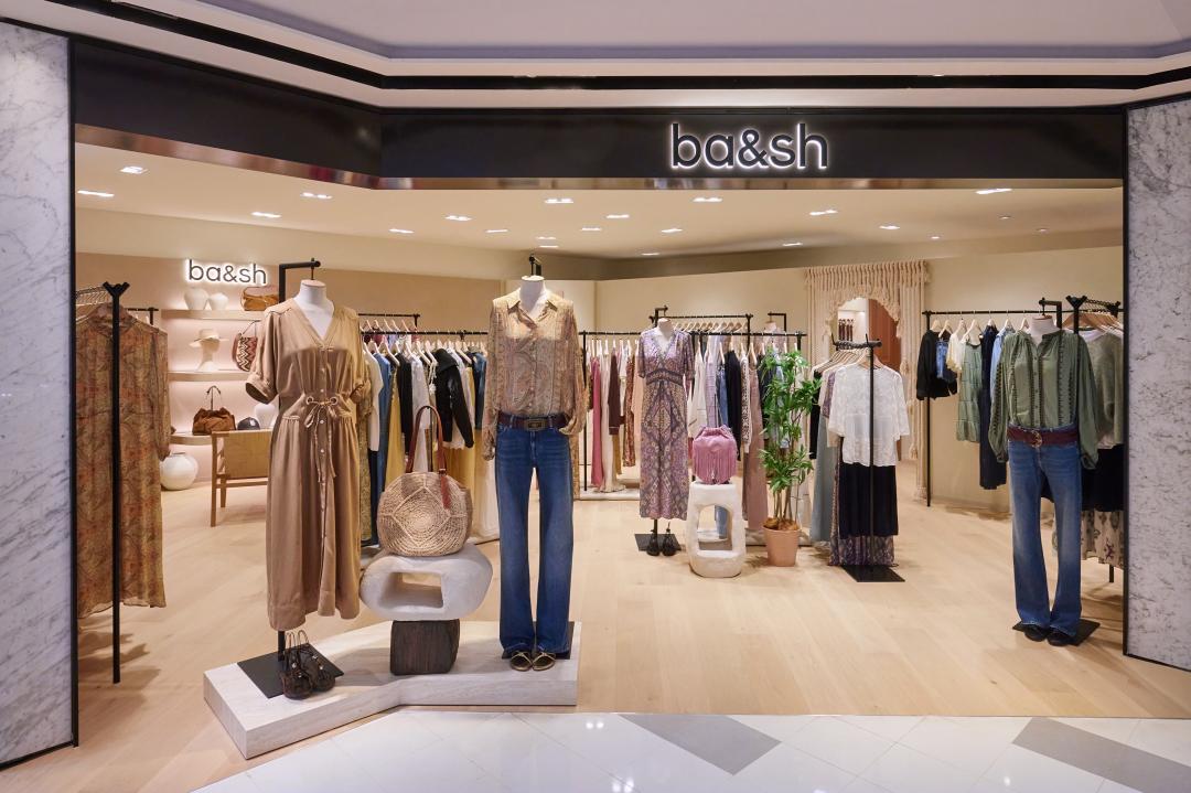 ba&sh全新新光三越台北南西專賣店，以溫潤色調勾勒法式精品公寓氛圍。