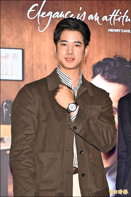 浪琴品牌好友、泰國男星馬力歐·莫瑞爾（Mario Maurer）出席新品發表會，他表示特別欣賞浪琴兼具功能性與設計感。（記者胡舜翔攝）