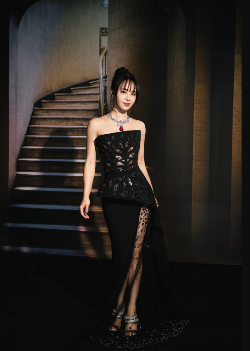 蔡依林性感亮相寶格麗活動。(翻攝自Weibo，以下同)